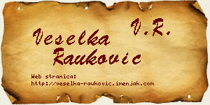 Veselka Rauković vizit kartica